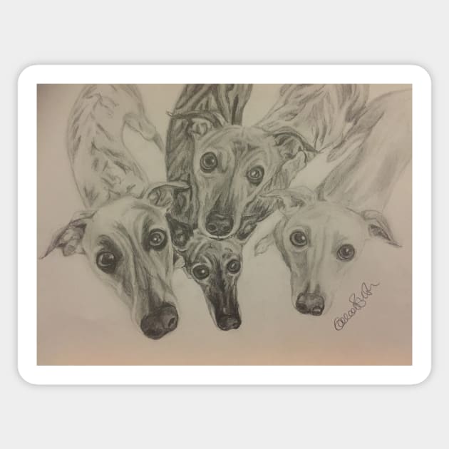 Whippets Sticker by Merlinsmates